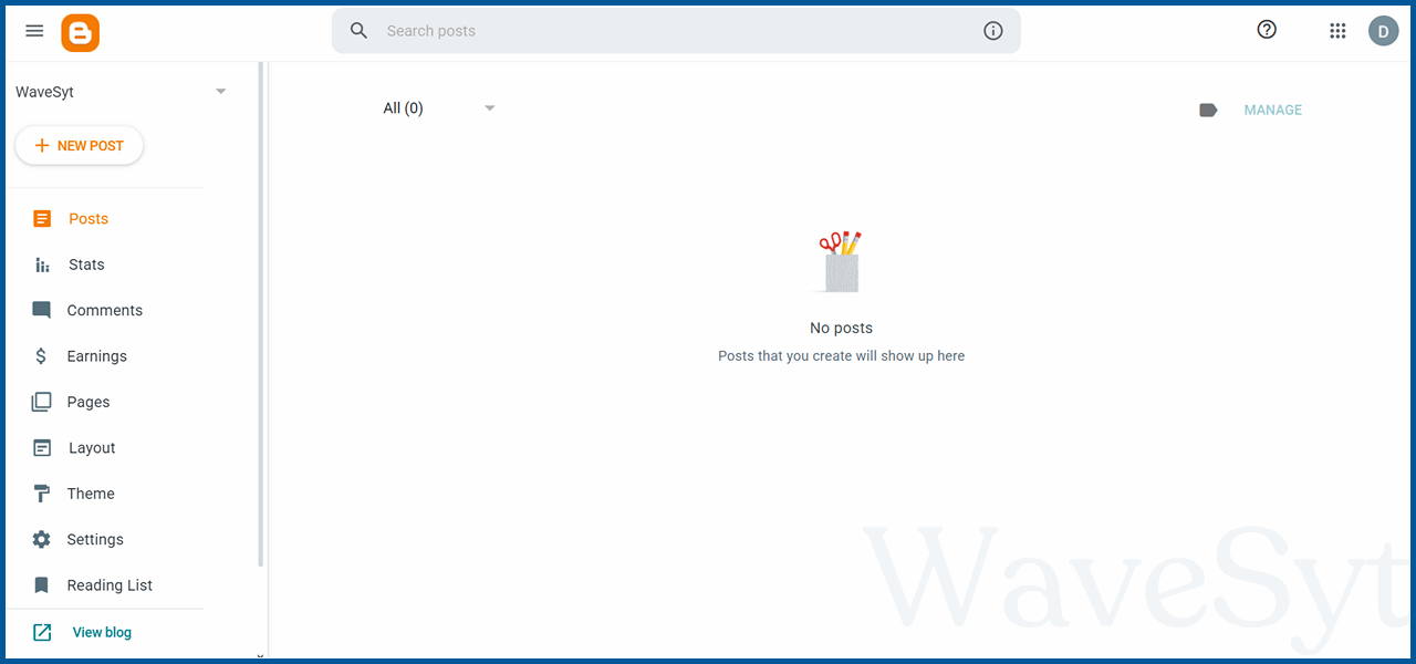 Blogger Dashboard