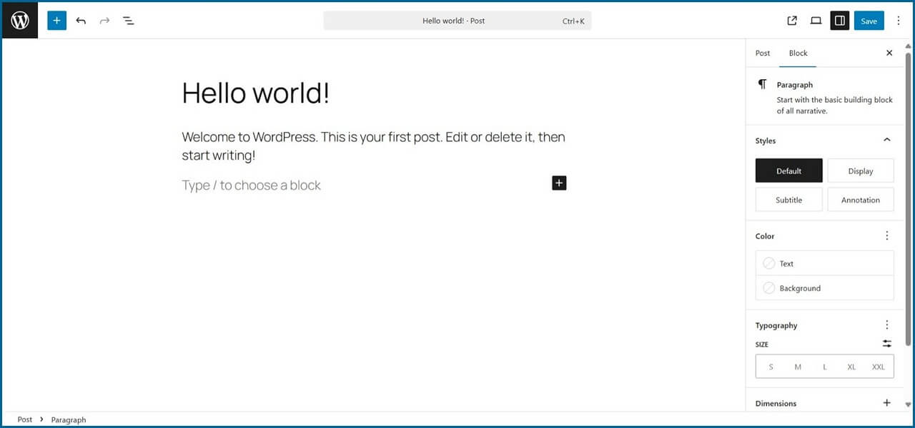 Gutenberg Editor