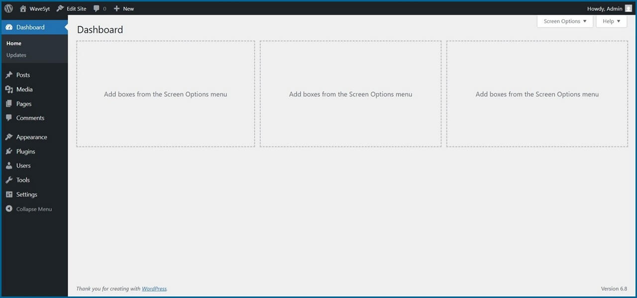 WordPress Dashboard