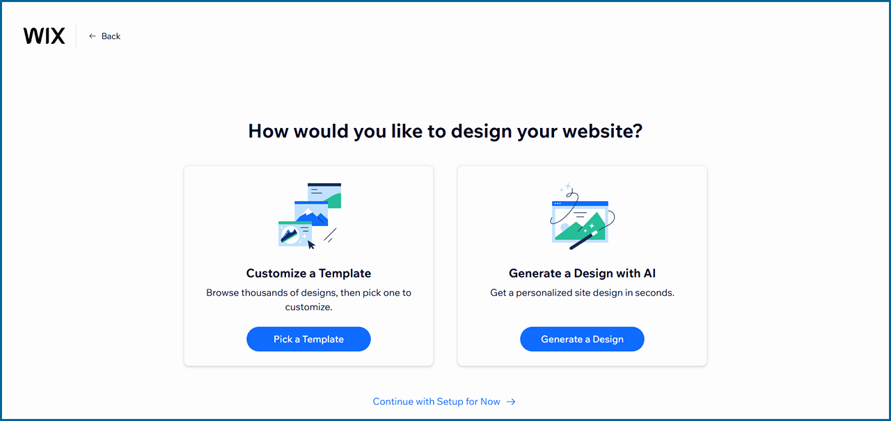 Wix Site Creation Options