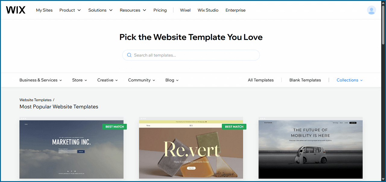 Wix Website Template