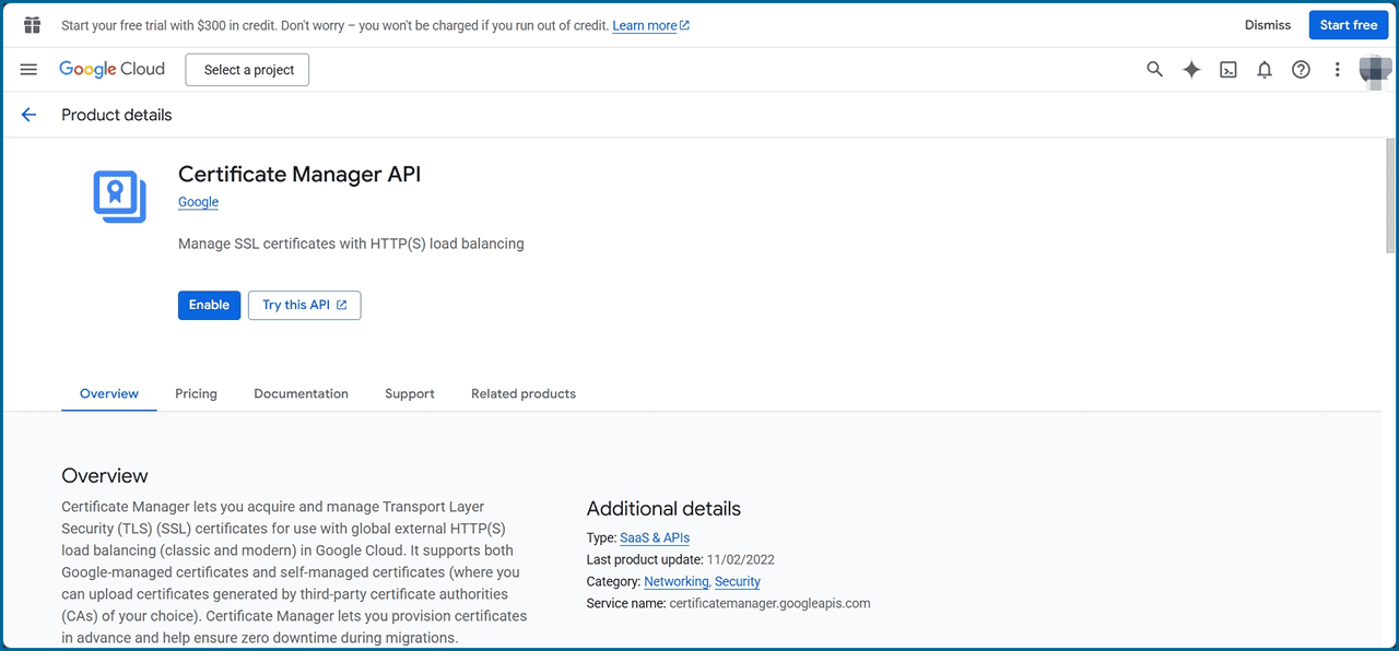 Google Cloud SSL Certificate Manager