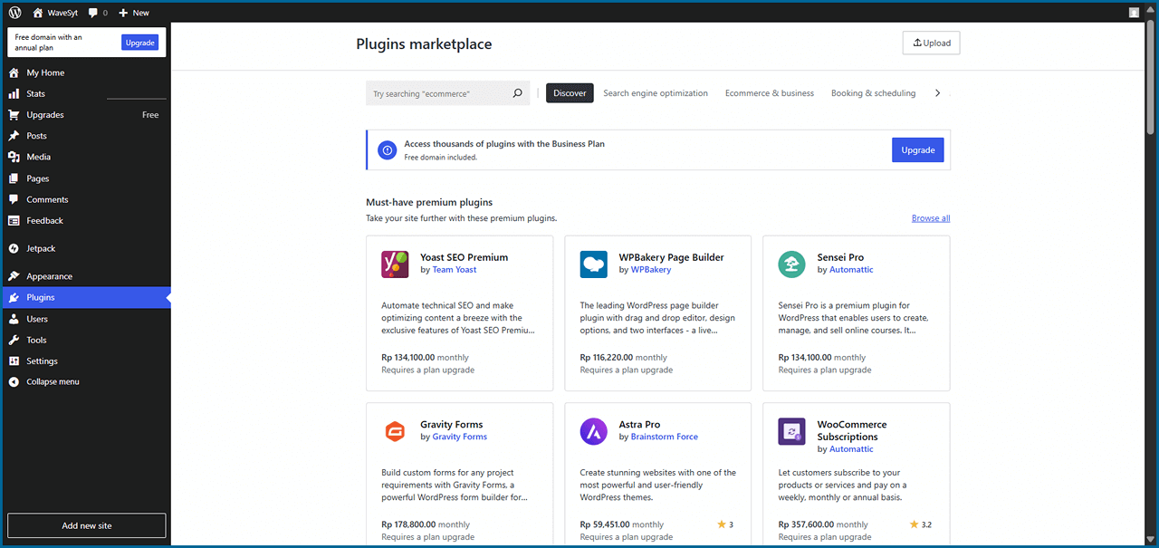WordPress.com Plugin Options